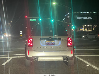 Austin Mini Cooper with silly wrong-way tail lights