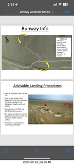 Amboy cell-phone airstrip map