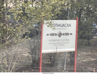 15 a24. Teotihuacan entrance sign