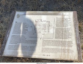 29 a24. Teotihuacan - Temple of the Sun sign