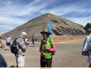 31 a24. Teotihuacan - Temple of the Sun - our guide Alijandra