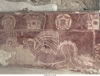 81 a24. Teotihuacan - Temple of the Moon - painting