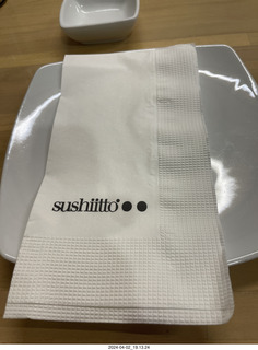 173 a24. napkin sushiitto