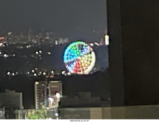 188 a24. Mexico City at night - cool ferris wheel in the distance