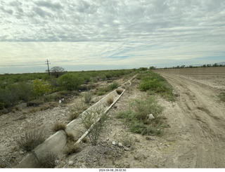 18 a24. Torreon - drive to eclipse site with cloudy skies