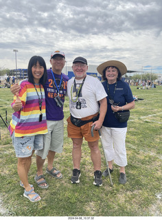 47 a24. Torreon eclipse day - Regina and Peter Lee, Adam, Deborah