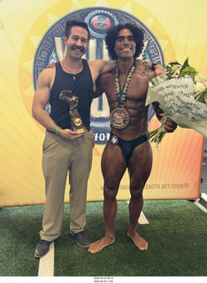 NPC Valley of the Sun Championships - Wings of Strength show - Anthony Sheppard asked to take the medal off to show his abs