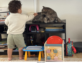 Anthony Junior and cat Potato