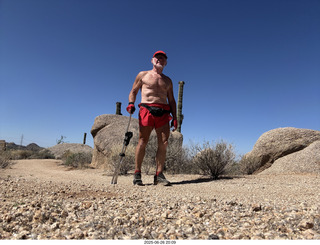 Lost Dog Wash hike - Adam shirtless
