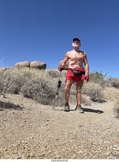 Lost Dog Wash hike - Adam shirtless