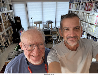 Adam and cats Devin and Pickle