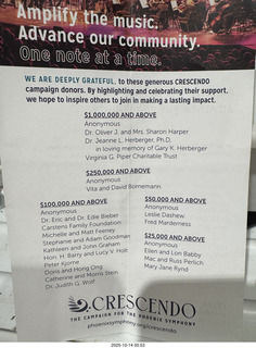 Arizona Opera - Zorro - program Symphony Hall - Arizona Opera - Zorro program