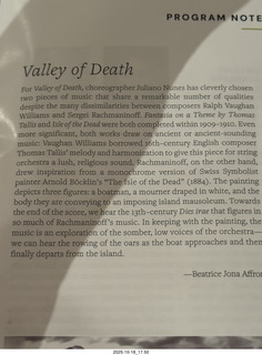 Philadelphia Ballet - Evening of Horrors program