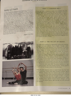 Philadelphia Ballet - Evening of Horrors program