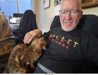 Adam on Halloween with Pickle on my shoulders