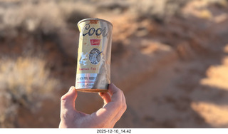 120 a2q. Utah - Road Junction airstrip - very old Coors can