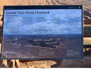 351 a2q. Utah - Canyonlands National Park - Grand View Point Overlook sign