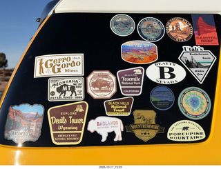 385 a2q. Utah - Canyonlands National Park - stickers on somebody else's car