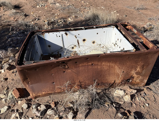 102 a2q. Utah - Mineral Canyon hike - old refrigerator