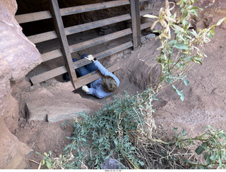 193 a2q. Utah -  Mineral Canyon hike -  mine - Tyler leaving
