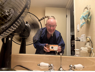 before concert, cat Pickle on my back