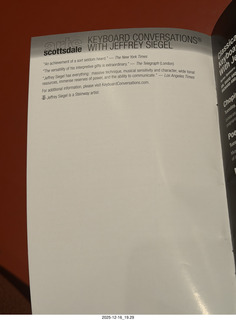 before concert, cat Pickle on my back