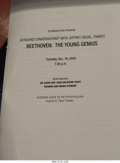 before concert, cat Pickle on my back