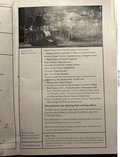 New York City - Manhattan - Lincoln Center  - Metropolitan Opera - I Puritani - program