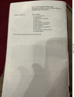 New York City - Manhattan - Carnegie Hall - Sir Karl Jenkins program