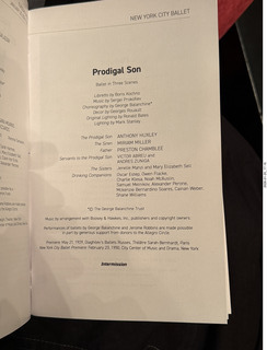 New York City - New York Ballet program