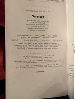 New York City - New York Ballet program