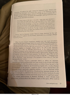 New York City - Manhattan - Metropolitan Opera Madama Butterfly - program