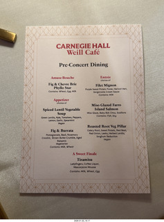 New York City - Manhattan - Carnegie Hall - Weill Cafe dinner