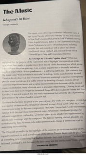 Kimmel Center - Marian Anderson Hall - Philadelphia Orchestra program