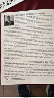 Phoenix Trinity Episcopal Cathedral - Phoenix Chorale and Floriani - Chant and Polyphony - program