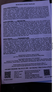 Phoenix - Monroe Street Abbey - Downtown Chamber Series - Helios - program