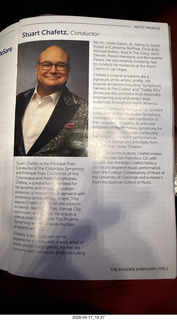 Orpheum Theater - Phoenix Symphony pops - Sinatra - program
