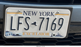 my rental car license plate