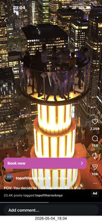 New York City - Top of the Rock on Instagram