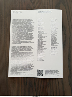 New York City - Whitney Museum brochure