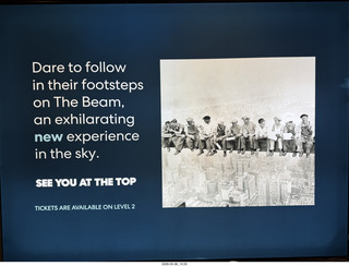 New York City - Top of the Rock - beam photo