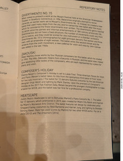 New York City Ballet - program