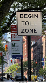 New York City - BEGIN TOLL ZONE sign