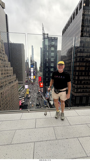 New York City - One Times Square glass floor + Adam
