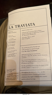 New York City Opera - La Traviata program