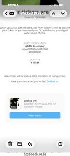 tickets for Wicked