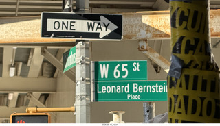 16 a2v. New York City - Leonard Bernstein Place street sign