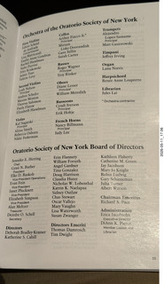 60 a2v. New York City - Carnegie Hall - Oratorio Society of New York program