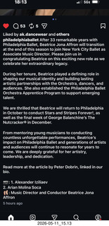 124 a2v. Notice - Beatrice Jona Affron is moving from Philadelphia to New York Ballet