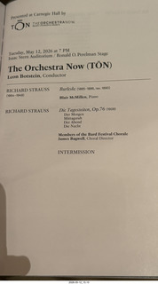 95 a2v. New York City - Carnegie Hall - Richard Strauss program